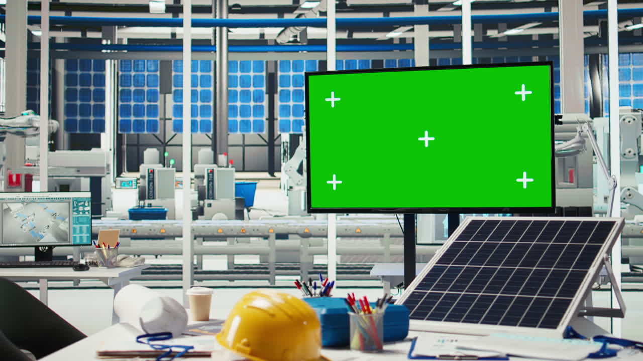 Mockup Display In Photovoltaics Factory Used To Monitor System Performance