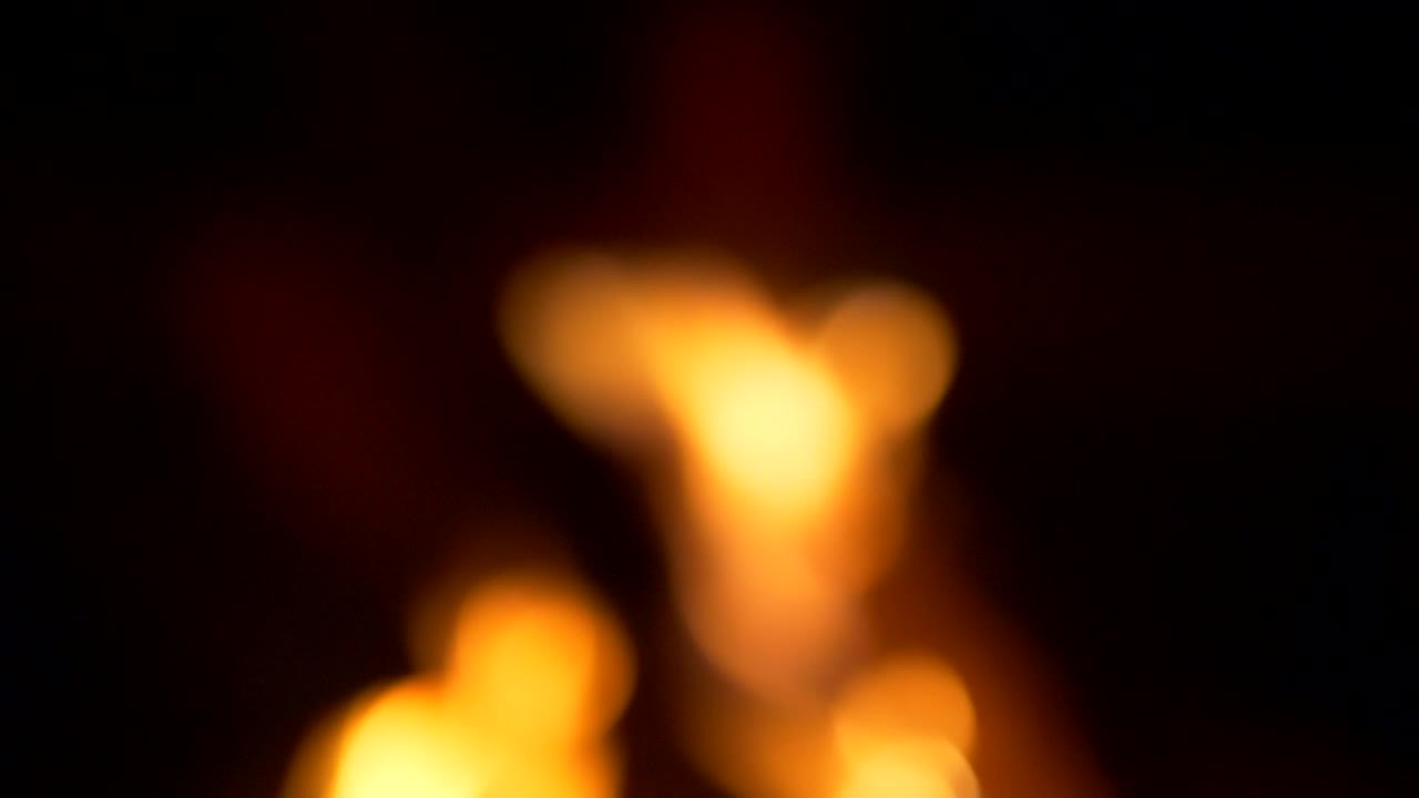Smooth Slow Motion Fire, Orange Light Abstract Sparks and Flames
