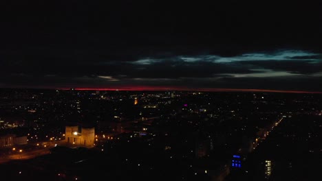 munich city by night from above with a drone dji mavic air at 4k 30fps