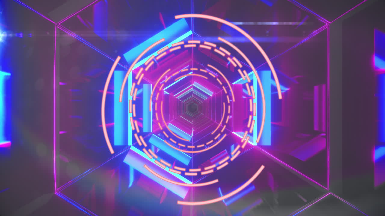 터널 위의 스 ⁇  스캔과 빛의 반점의 애니메이션