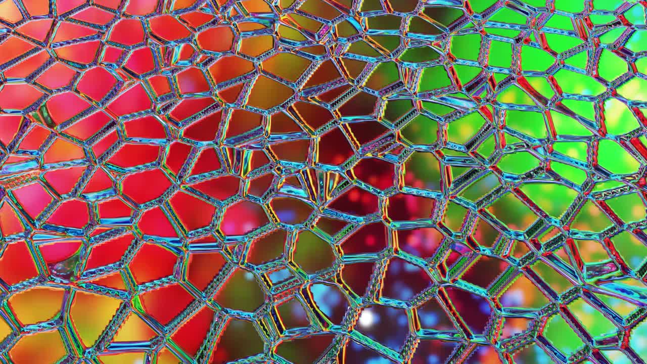 patrón líquido como ondas en movimiento en bucle. 3d elegante abstracto iridescente bg de superficie ondulada como vidrio líquido brillante con arco iris hermosos colores de gradiente. 4k animado fluido colorido de moda.