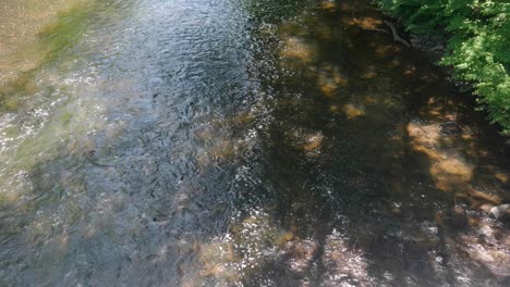 water flows over stones in wissahickon creek