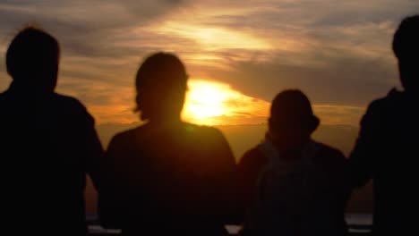 people watching sunset in la