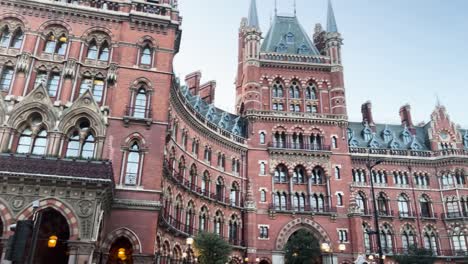 london st pancras historic gothic revival style hotel exterior