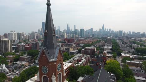 chicago usa, aerial view of st