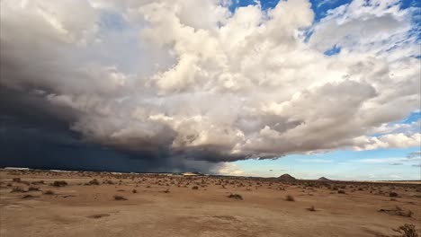 unseasonal storms in the mojave desert bring unprecedented precipitation - aerial flyover