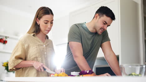 Food,-diet-and-a-couple-cooking-in-the-kitchen