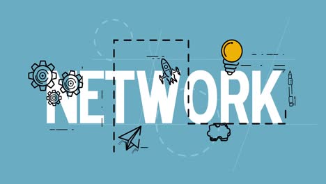 different icons for digital network concept