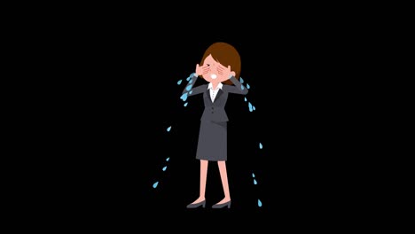 회색 슈트 비즈니스 여성_cry
