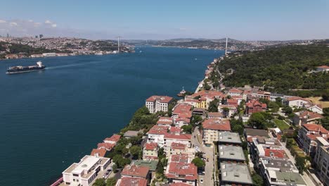 Vista-Aérea-Del-Drone-Del-Bósforo-De-Estambul