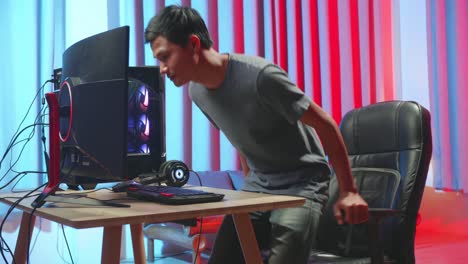 gamer playing video games