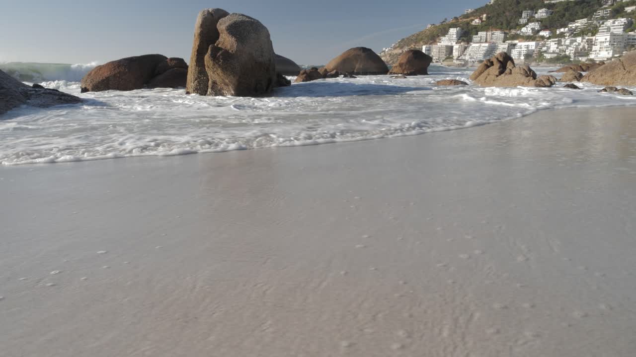 Camps Bay beach shoreline in Cape Town, South Africa