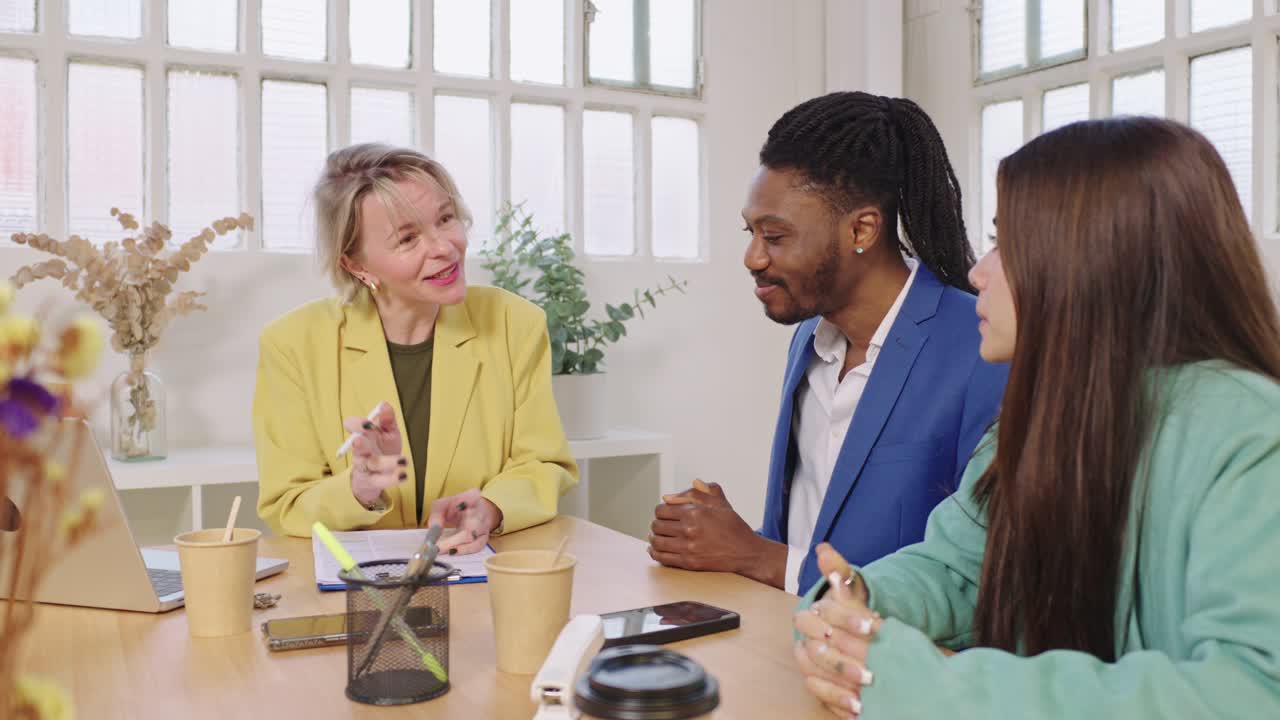 Business meeting in an office
