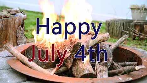 fireplace burning close up and 4th of july.