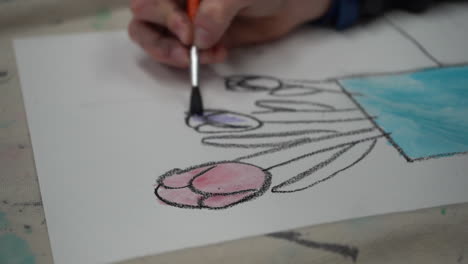 painting flowers with watercolor paint