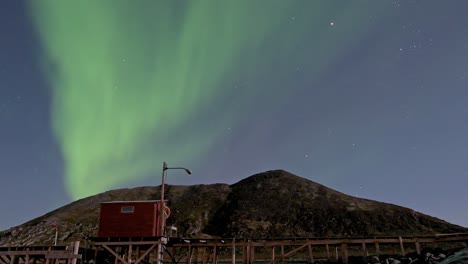 aurora borealis green loop starry sky winter northern lights video