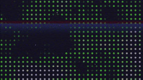 con interferencia de líneas de pantalla que muestran un banco brillante