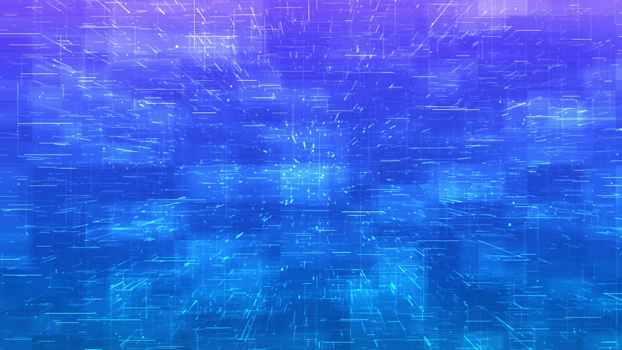 Abstract blue geometric particle business corporate technology digital data network digital squares