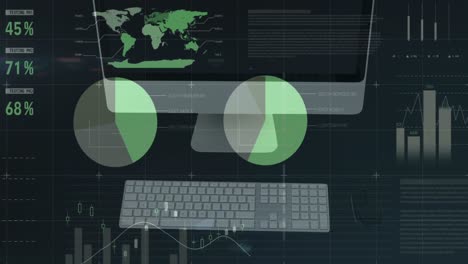 animation of data processing over computer