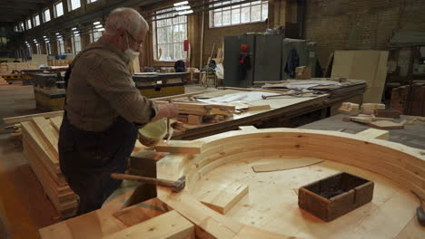 woodworking process in a factory