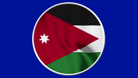 jordan circular flag loop - realistic 4k flag waving in the wind