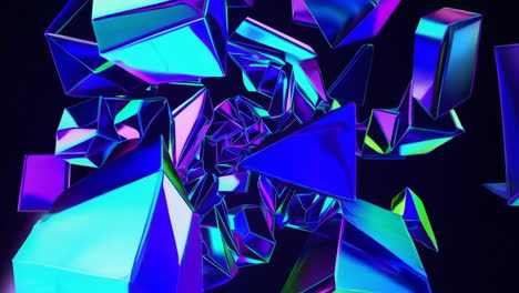 vibrant abstract geometric explosion