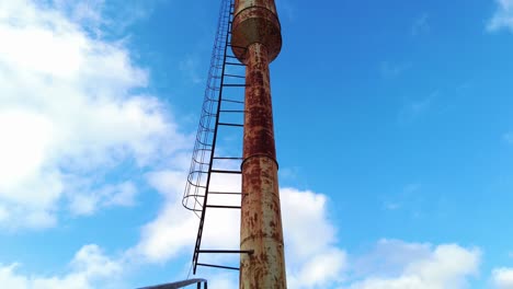 old rusty soviet water tower