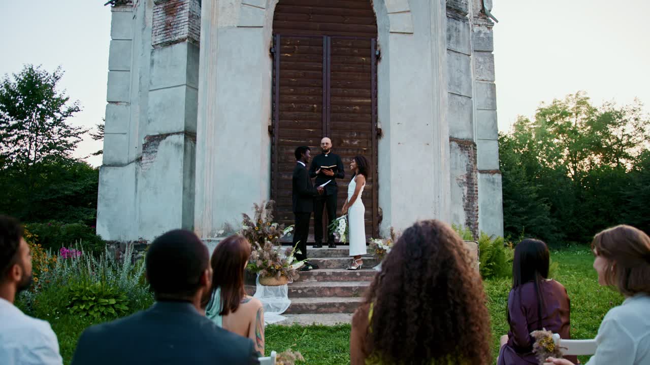 Wedding Ceremony at an Old Church
