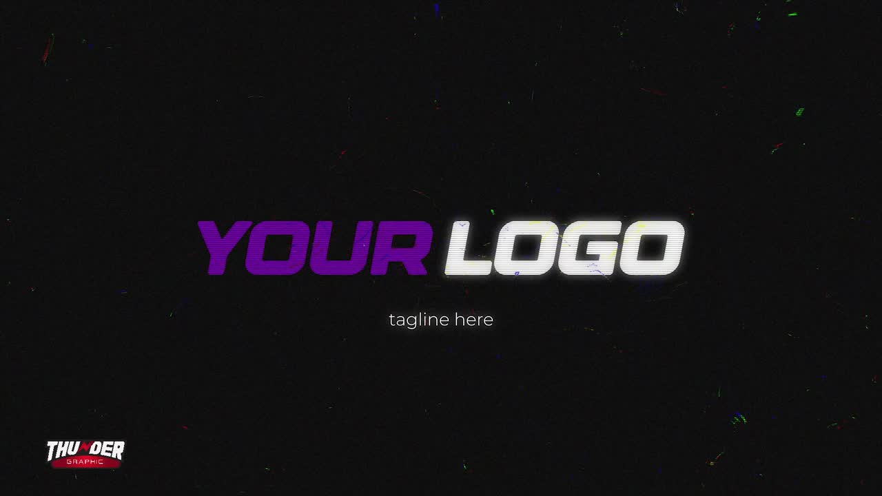 CRT Glitch Impact Intro