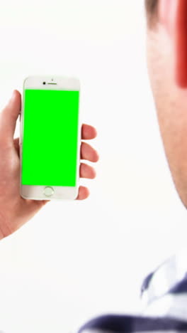 Hombre, usar teléfono móvil