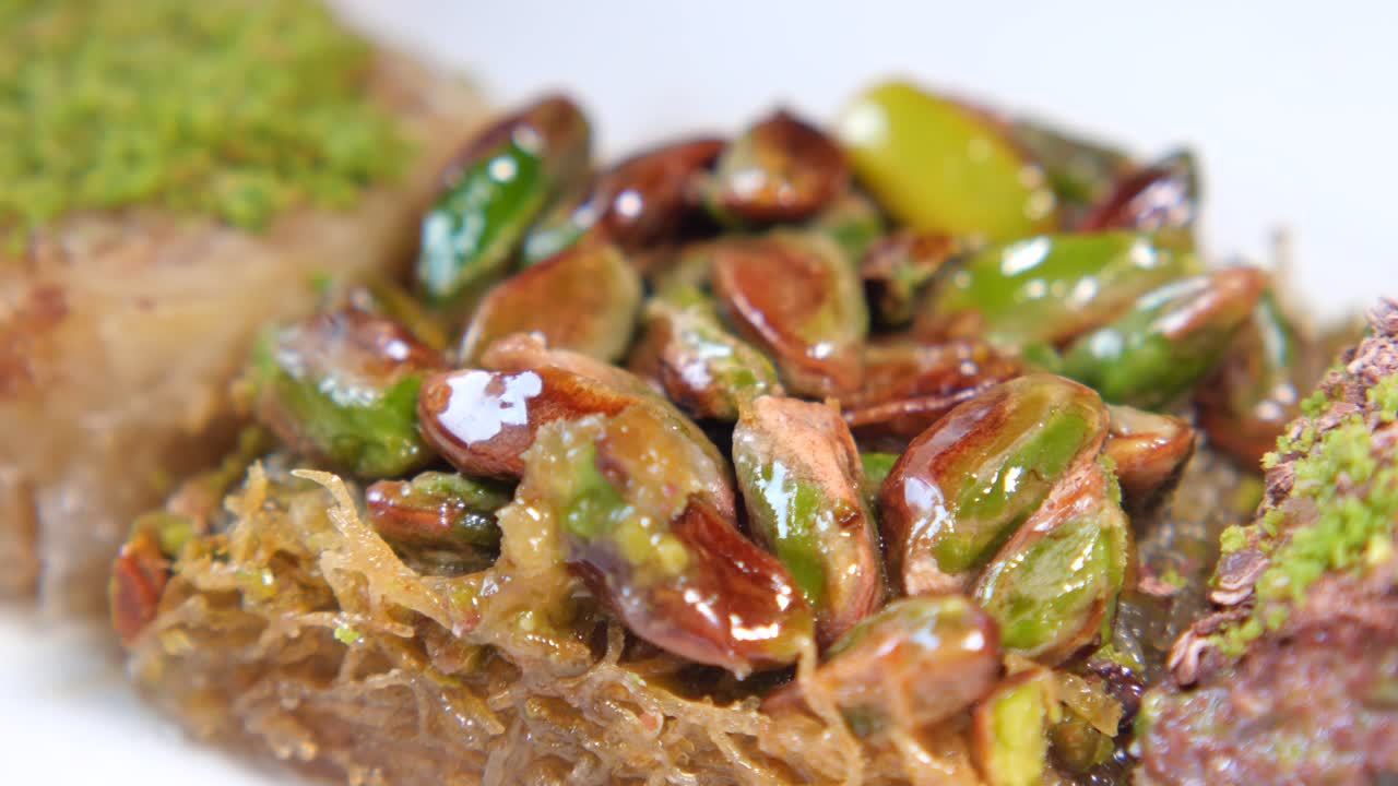 맛있는 바클라바의 클로즈업