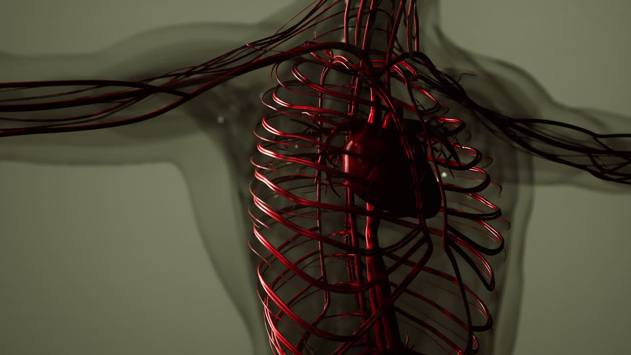 Medically accurate animation of Heart with Vains and arteries