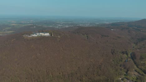 Drone-shot-of-Petersberg-near-Bonn---Königswinter-4K-30-fps