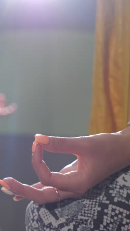 yoga meditation hands in lotus position