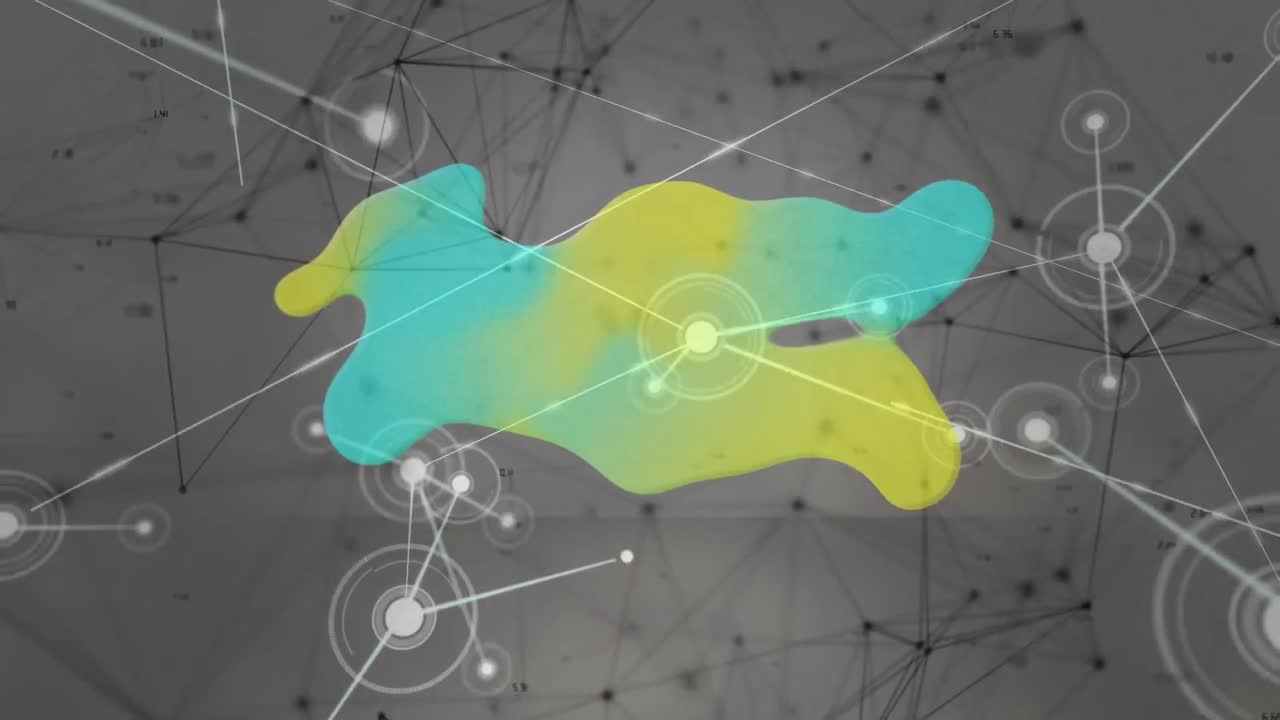 Animation of network of connections with glowing blob
