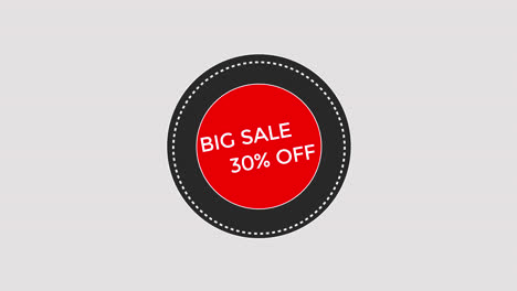 big-sale-30%-off-motion-graphic-video-with-alpha-channel-transparent-background.-sale-promotion,-advertising,-marketing,-website.