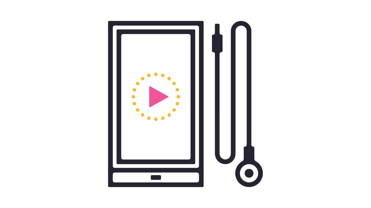 음악 플레이어 아이콘 애니메이션