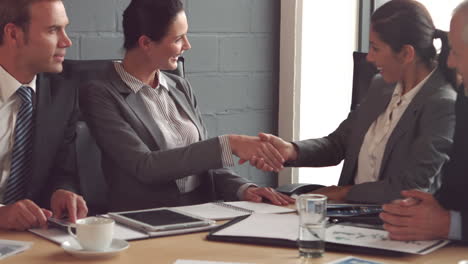 business people handshake during meeting