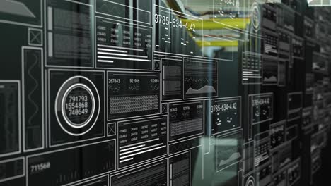 Animation-of-interface-with-data-processing-against-empty-computer-server-room