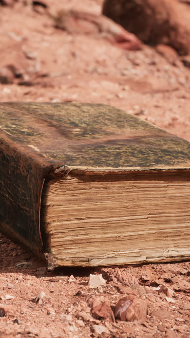 viejo libro en el desierto de red rock