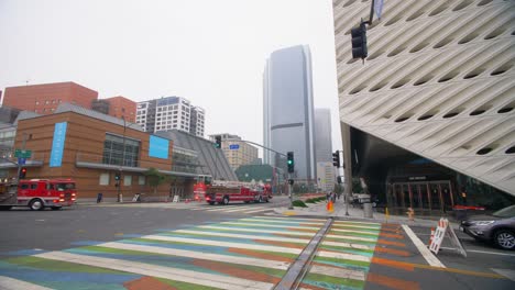 fire engine passing the broad la