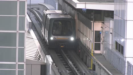 train crossing through airport area