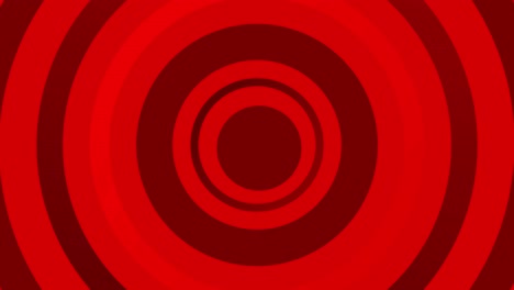 Abstract animated background with red colored pulsing concentric circles and trembling center