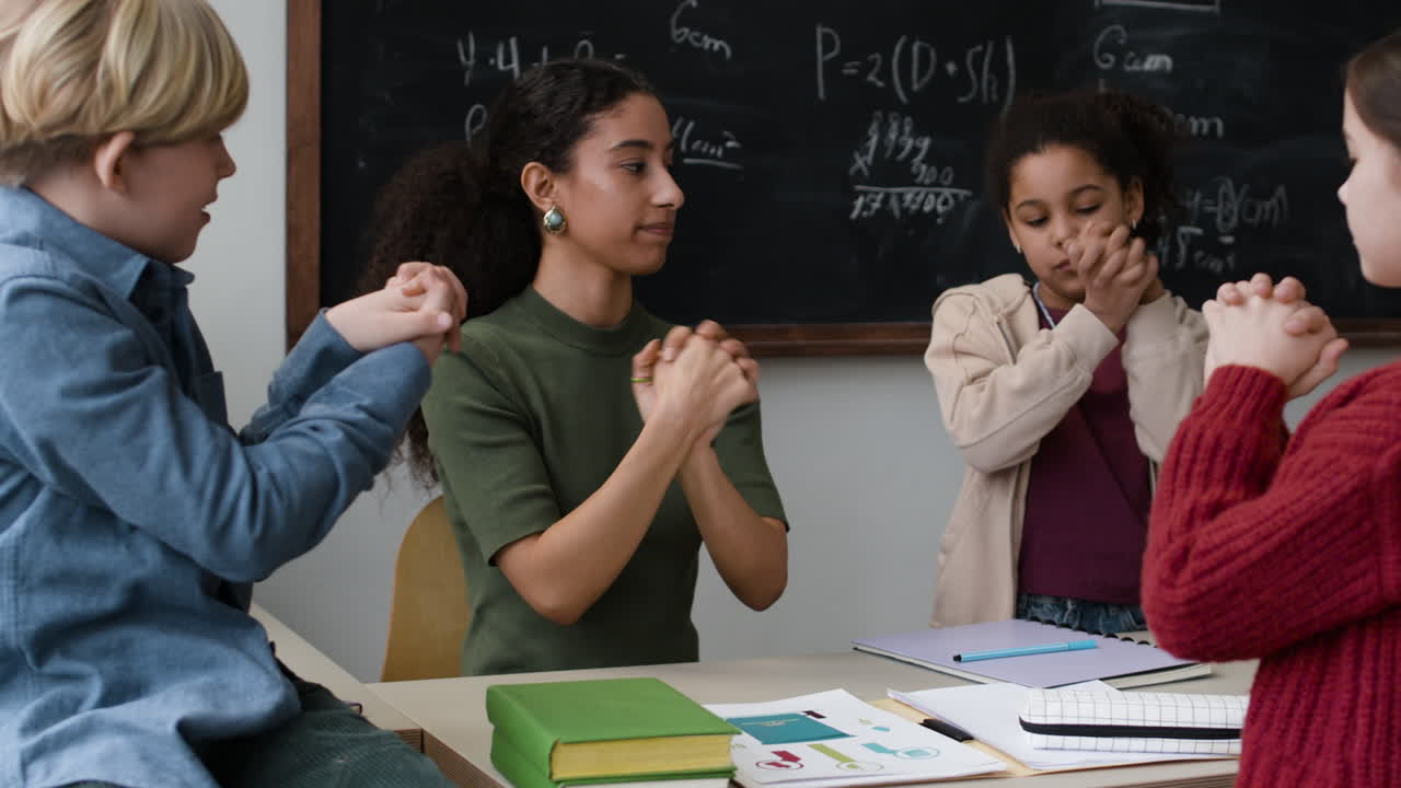 Classroom Activity with Students and Teacher