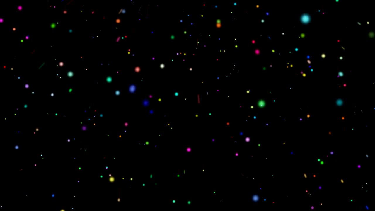 Abstract animated background with color particles