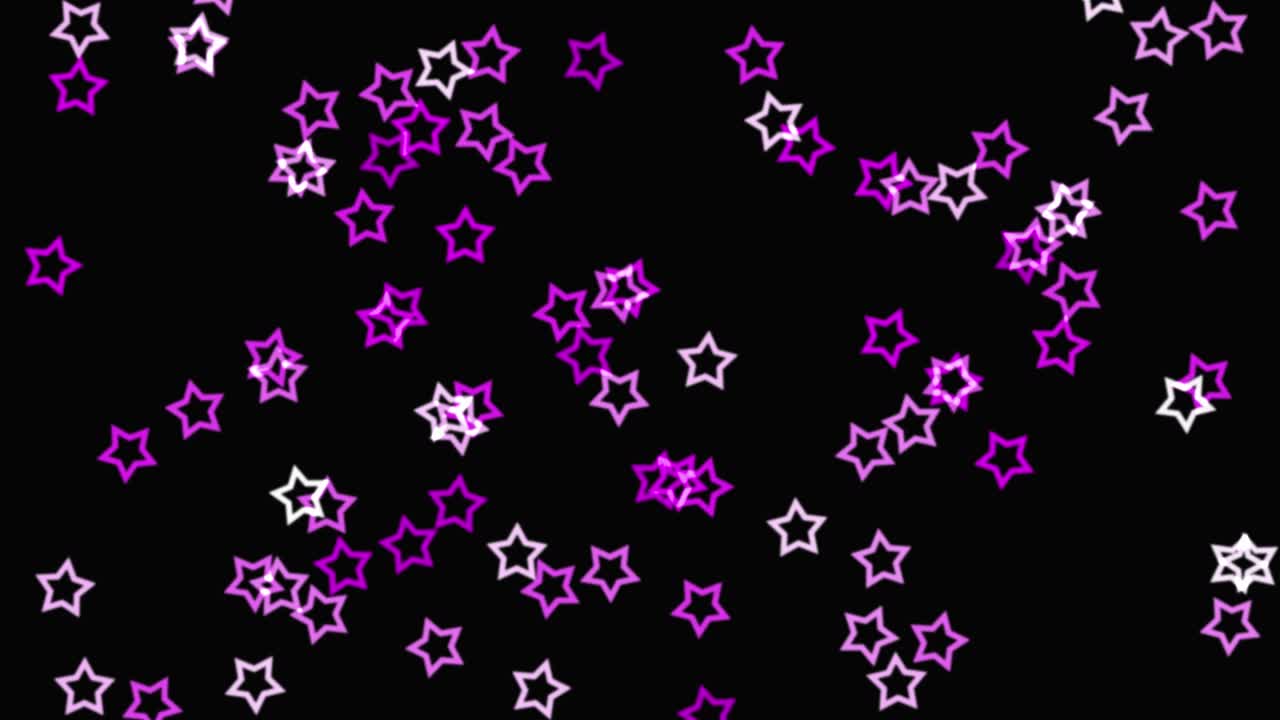 animación de partículas de estrellas brillantes gráficos de movimiento