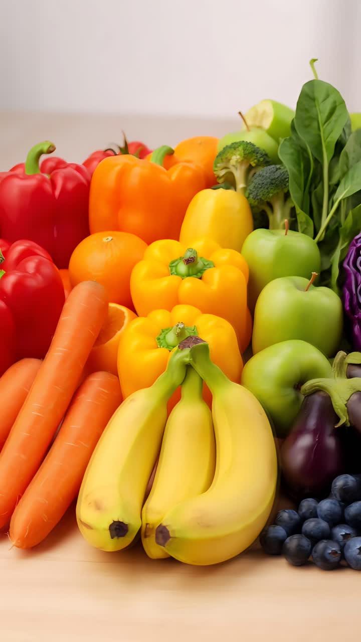 Frutas e Vegetais Orgânicos Frescos 4K