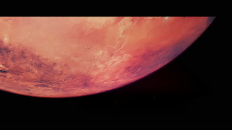 planet mars viewed from space