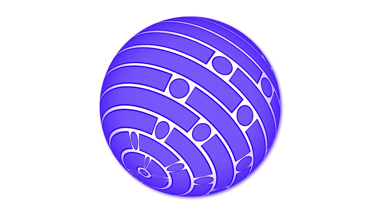 Spinning abstract checkboard sphere animation. Abstract sphere background.