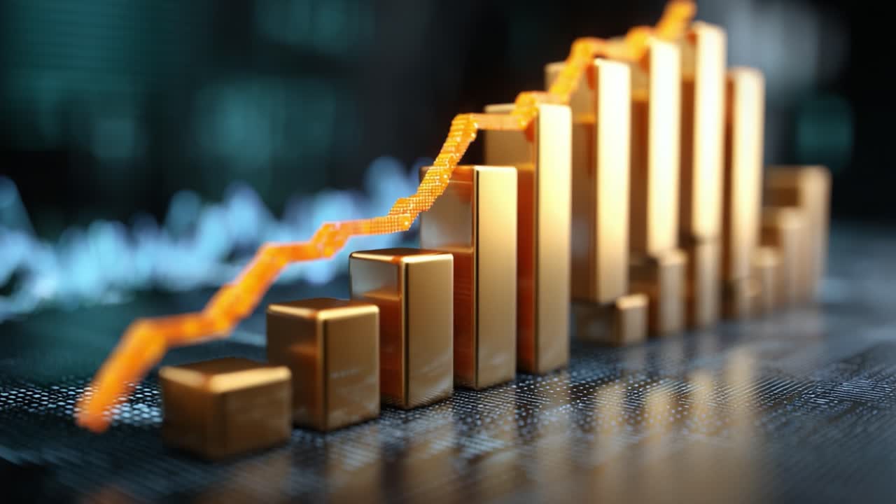 Visual Representation of Growth: A Comparison of Financial Bar Graphs and Trend Lines Indicating Positive Progress and Statistical Improvement Over Time